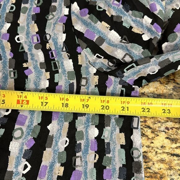 Beau Chemise Cotton Geo Pattern 3/4 Sleeve Blouse Top Size M - Picture 8 of 8